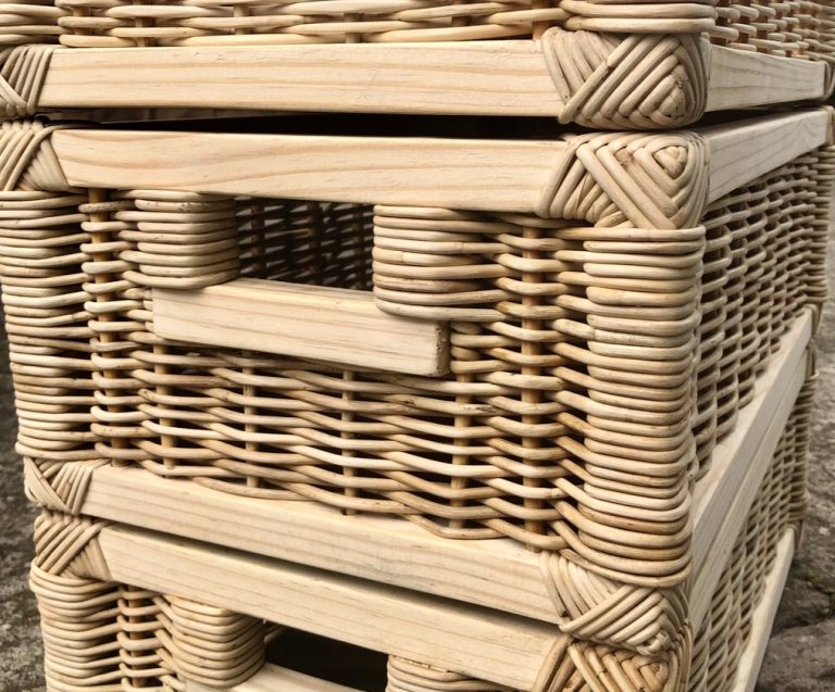 Custom Rattan Cane Drawers