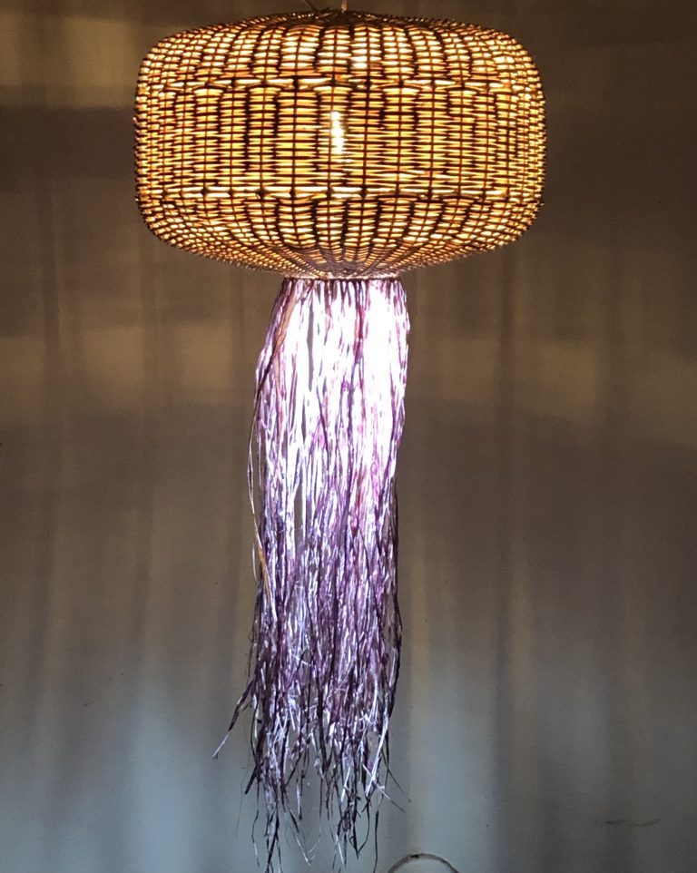 Woven Cane Pendant Lamps