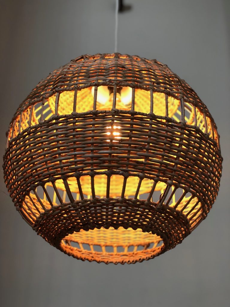 Woven Cane Pendant Lampshades